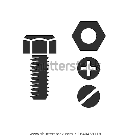 Stockfoto: Icon Of Bolt And Nut