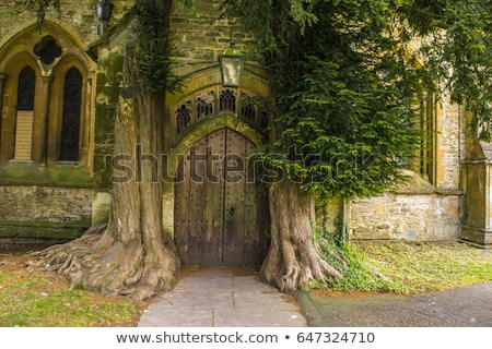 Foto stock: Small Old Wooden Church Door