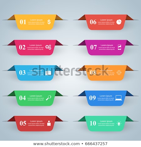 Foto stock: Business Infographics Origami Style Vector Illustration