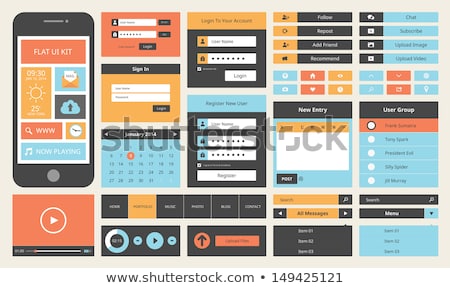 Foto stock: User Interface Symbols Web Flat Style
