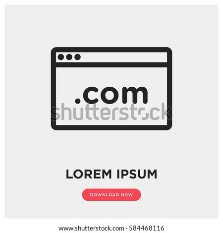 Stock fotó: Domain Dot Name Sign Icon Illustration