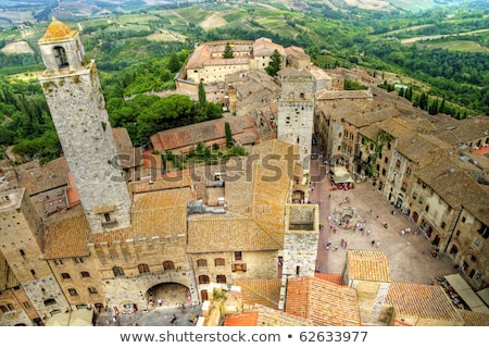 Stockfoto: Old Stone Towers At San Gimignano In Tuscany Italy