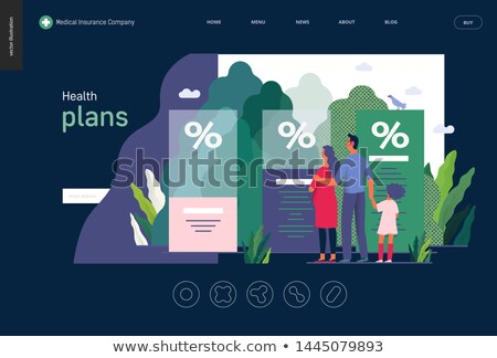 Stock fotó: Insurance Services Infographics