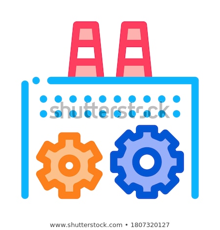 Stock photo: Technical Settings Of Thermal Power Plant Icon Vector Outline Illustration