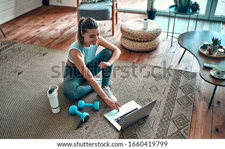 Foto stock: Woman At Home