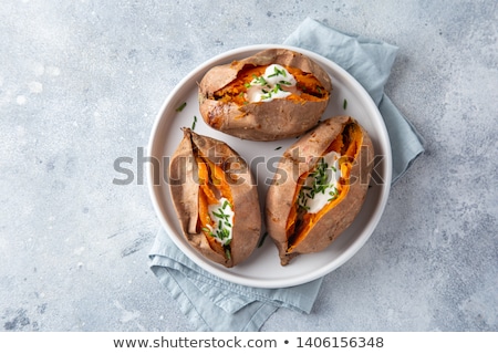 Foto d'archivio: Baked Sweet Potato