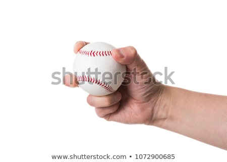 Stock photo: Hand Holding Baseball Ball