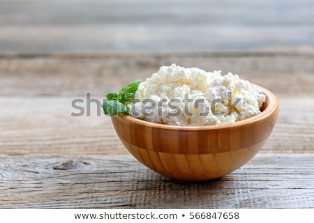 Stock fotó: Organic Milk Cottage Cheese And Cream