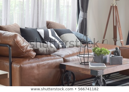 Zdjęcia stock: Brown Leather Sofa