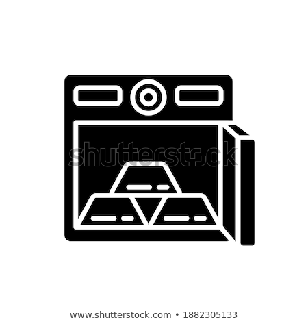 Stock photo: Vault Golden Vector Icon Design