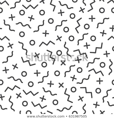 Stock photo: Trendy Texture With Scattered Geometric Shapes Vector Seamless Pattern