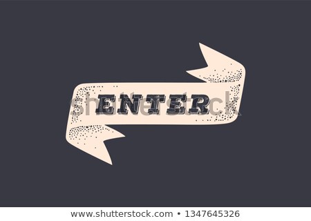 Zdjęcia stock: Ribbon Enter Old School Ribbon Banner With Text Enter