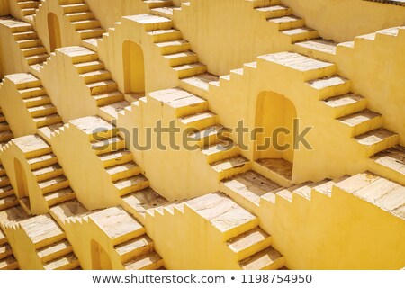 Сток-фото: Old Stairs Of The Amber Fort In Detail