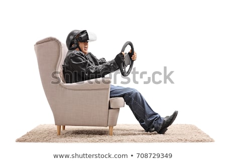 Stok fotoğraf: 3d Man On Wheel Chair Concept