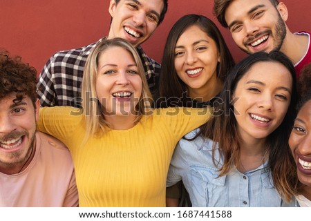 Foto stock: Blond Tourist Girl Selfie Photo In New York