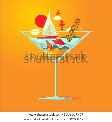 Foto stock: Calm Lady Relaxing In The Beach Bar