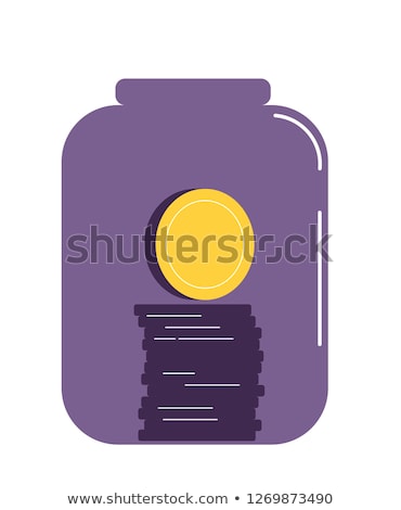 Stock photo: Saving Jar With Coins