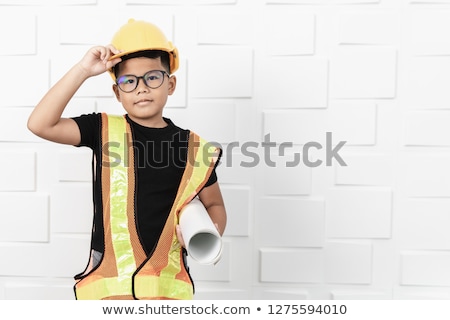 Сток-фото: Cute Little Boy Dressed As An Architect