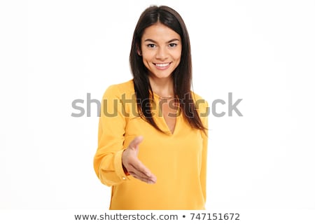 Stok fotoğraf: Friendly Businesswoman Holding Her Hand Out For A Handshake