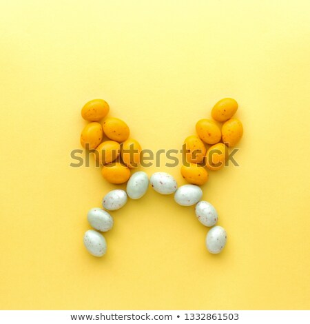 Stock photo: Pastel Background With Multicolored Eggs To Celebrate Easter