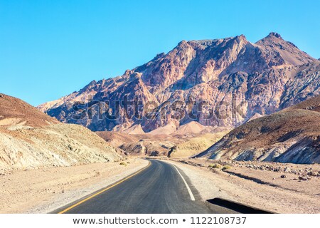 Stock fotó: Winding Road Artists Drive In The Death Valley