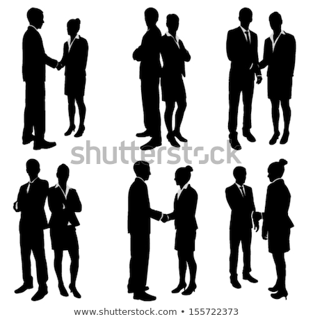 Business Handshake Silhouette Foto stock © Bokica