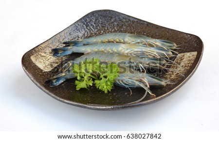 Foto stock: Raw Giant Prawns