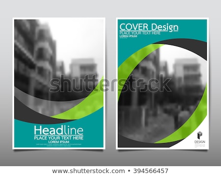 Stock photo: Brochure Flyer Design Layout In A4 Size With Abstract Green And