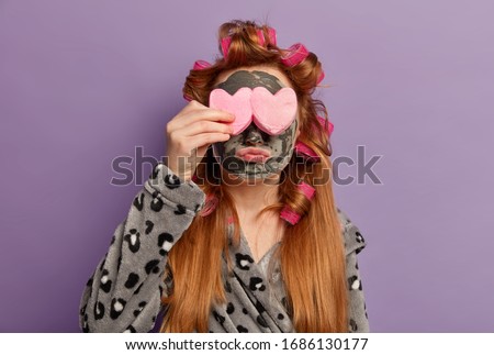 Foto stock: Little Cute Girl In A Bathrobe Isolated