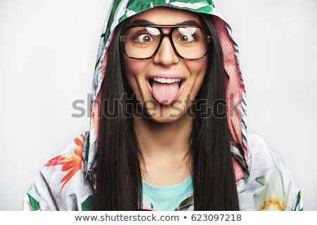 Stock fotó: Young Indian Woman Sticking Out Her Tongue