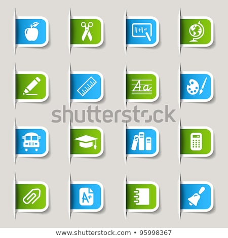 Stock photo: Scissor Sign Green Vector Icon Button