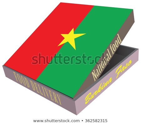 Stok fotoğraf: Box For Food Delivery To The Burkina Faso Cuisine