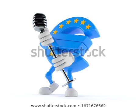 Сток-фото: Microphone And Money On White Background Isolated 3d Illustrati