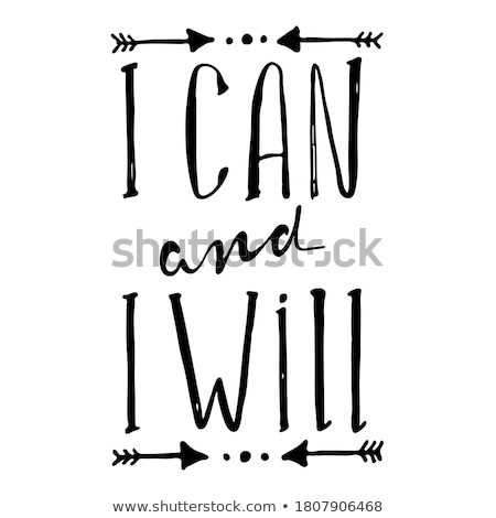 Stockfoto: I Can And I Will Inspire Sport Slogan