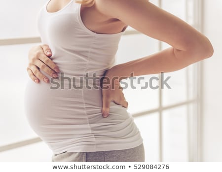 Foto stock: Pregnant Woman Pain In Back