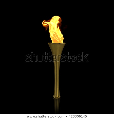 Foto stock: Torch On A White Background