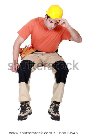 Zdjęcia stock: Handyman Looking Into The Distance