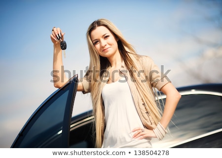 ストックフォト: Pretty Girl Showing The Car Key