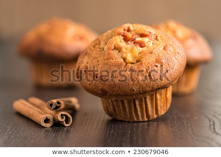 Stock fotó: Muffins With Apple And Cinnamon