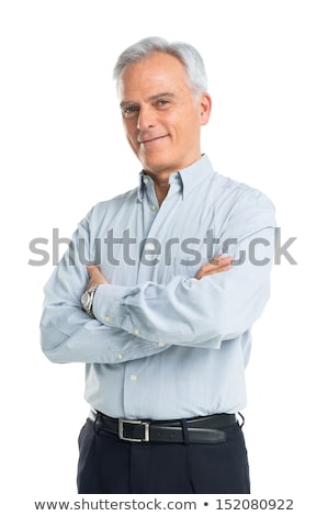 Zdjęcia stock: Confident Looking Elderly Man Isolated On White Background