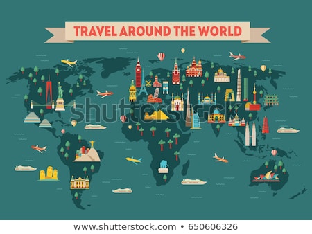 Foto stock: Brazil Summer World Map Background - Vector Illustration