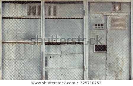 Stok fotoğraf: Rusty Chain Link Fencing Isolated On White Background