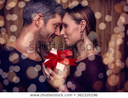 Imagine de stoc: Portrait Of Romantic Couple At Valentines Day Dinner