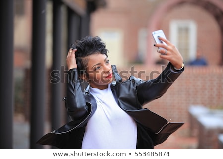 ストックフォト: Business Woman Taking Selfie Portrait With Mobile Phone