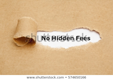 Stock fotó: No Hidden Fees Torn Paper Concept