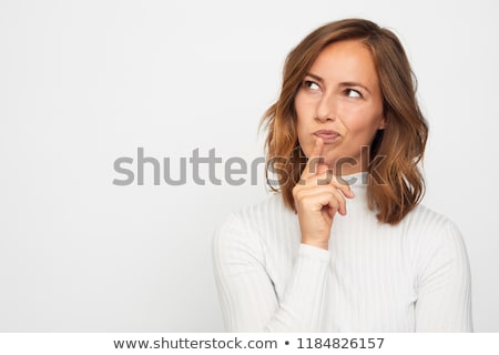 Zdjęcia stock: Young Caucasian Business Woman Thinking