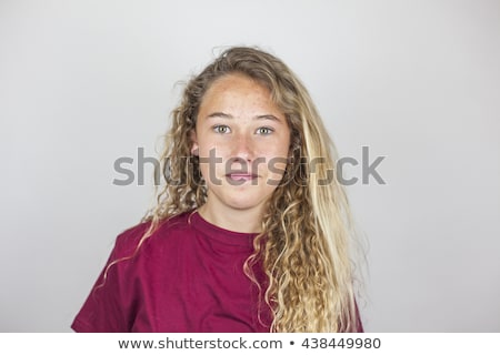 Foto stock: Portrait Of A Young 15 Year Old Girl In The Studio