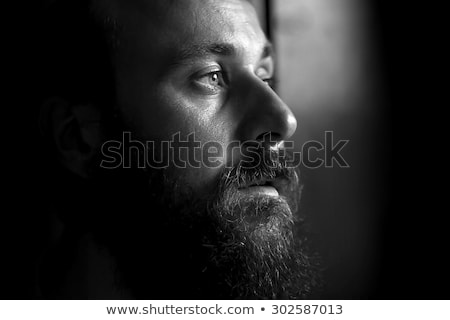 Сток-фото: Headshot Of Authentic Bearded Man