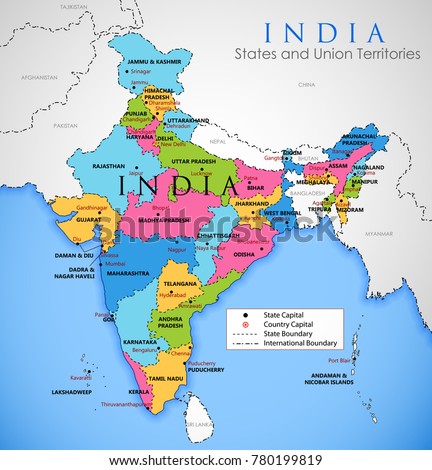 Stockfoto: Map Of India