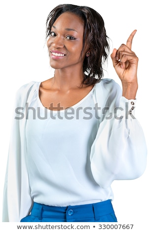 Stok fotoğraf: African Businesswoman Showing One Finger